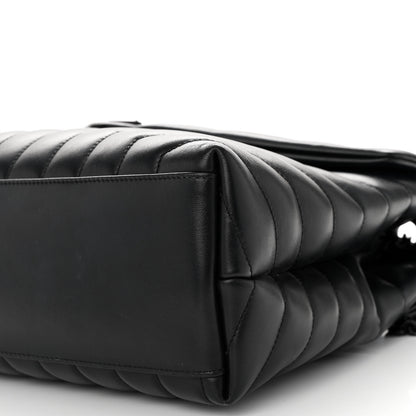 Saint Laurent Calfskin Y Quilted Monogram Monochrome Medium Loulou Chain Satchel Black 9 of 9