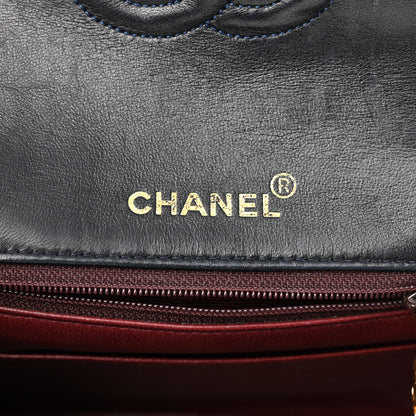 Chanel Lambskin Quilted Mini Square Flap Navy Blue 5 of 9
