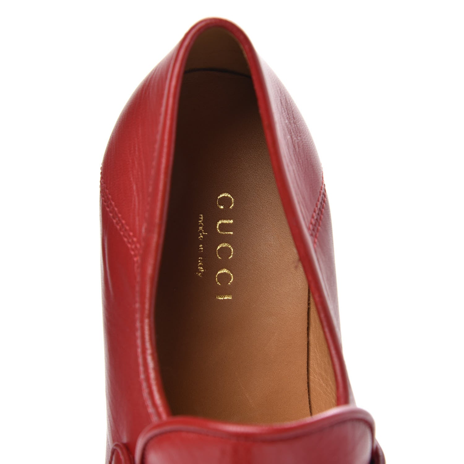 Gucci Malaga Kid Horsebit Loafer Pumps 36 Hibiscus Red 7 of 9