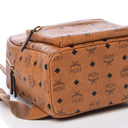 MCM Visetos Chevron Stripe Medium Stark Backpack Cognac 9 of 10