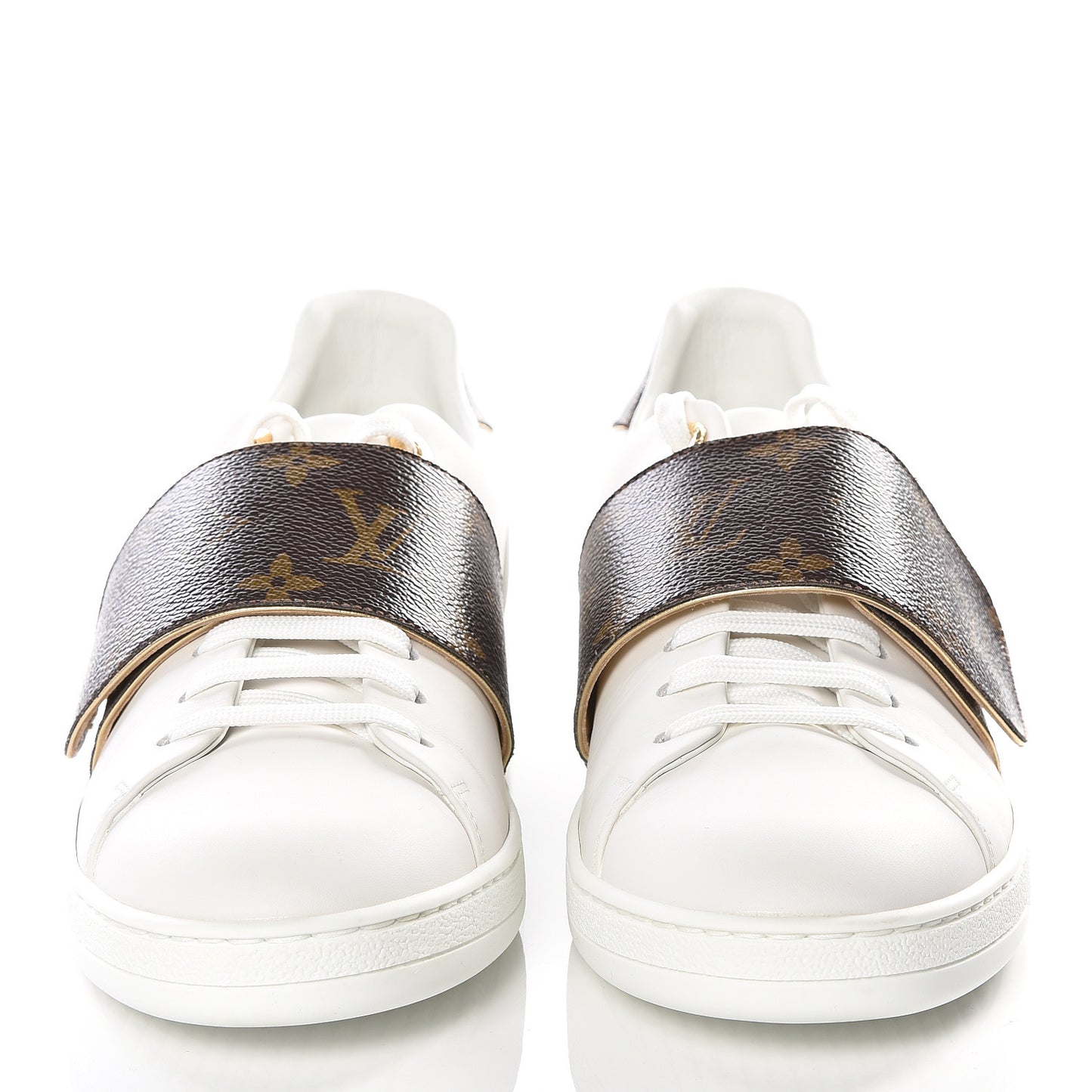 Calfskin Monogram Frontrow Sneaker 39.5 White