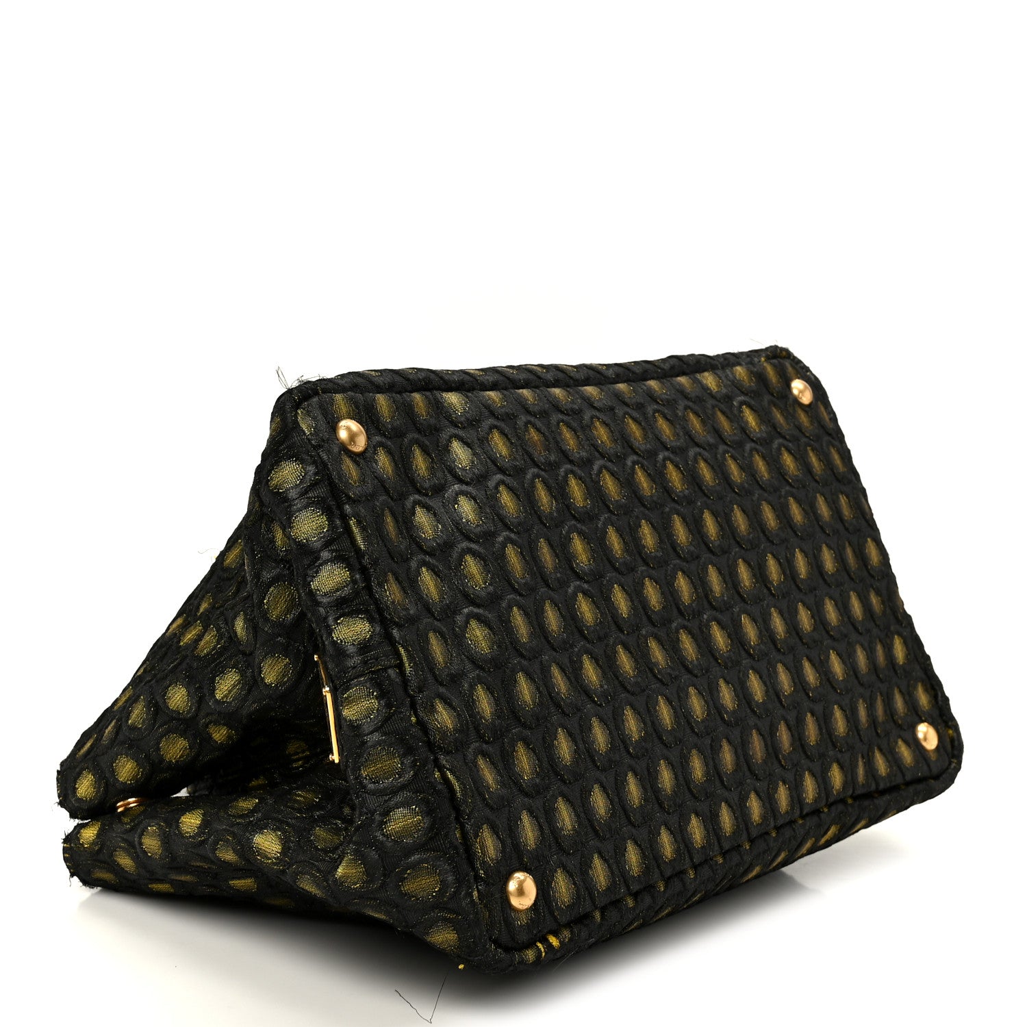 Prada Tessuto Jacquard Canapa Tote Giallo 4 of 12