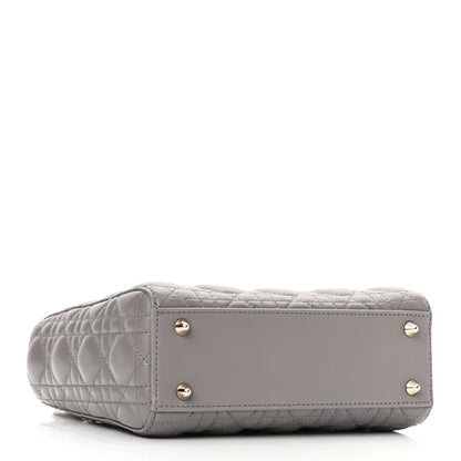 Christian Dior Lambskin Cannage Small My ABCDior Lady Dior Grey 4 of 10