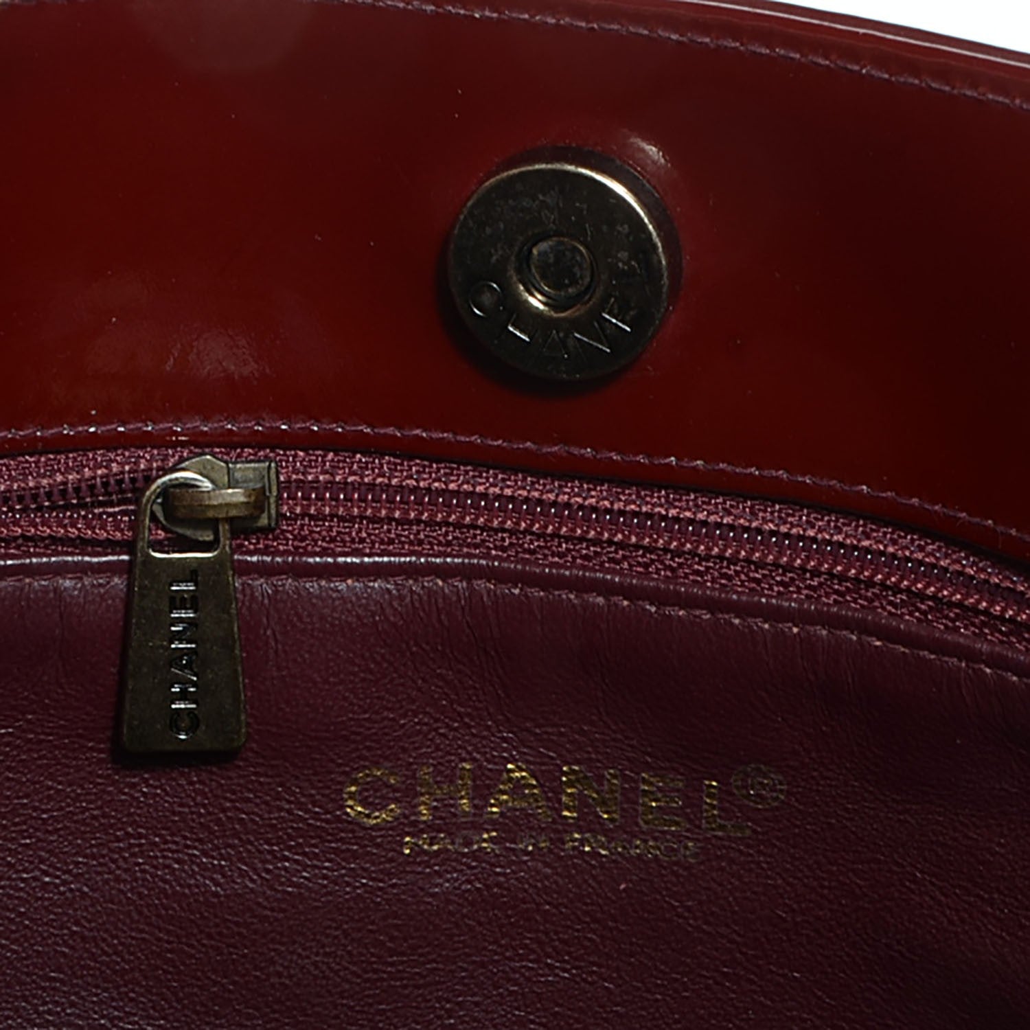 Chanel Patent Bijoux Chain Shoulder Bag Burgundy 6 of 7
