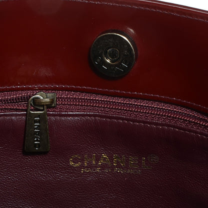 Chanel Patent Bijoux Chain Shoulder Bag Burgundy 6 of 7