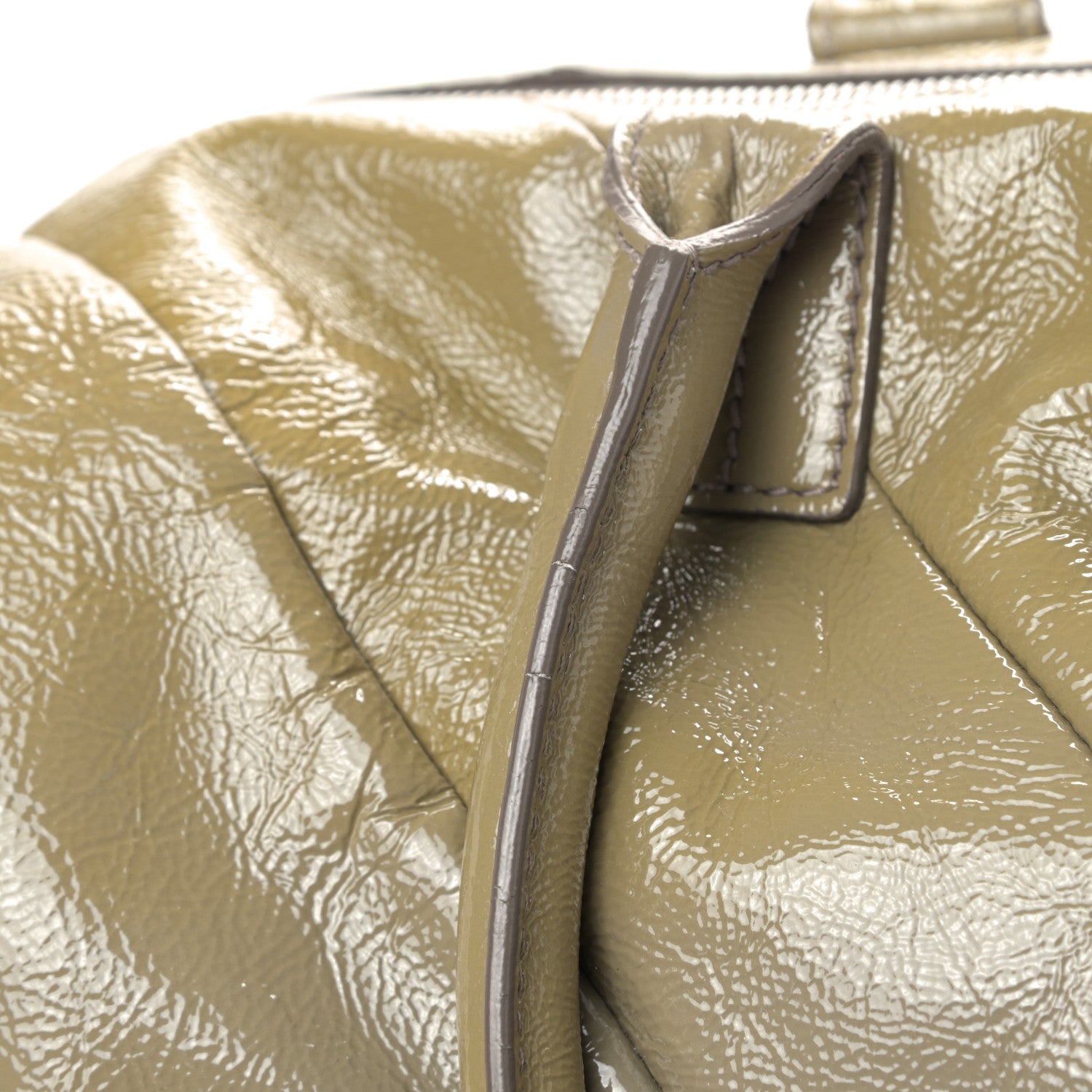 Saint Laurent Textured Patent Medium Easy Sac Taupe 12 of 13
