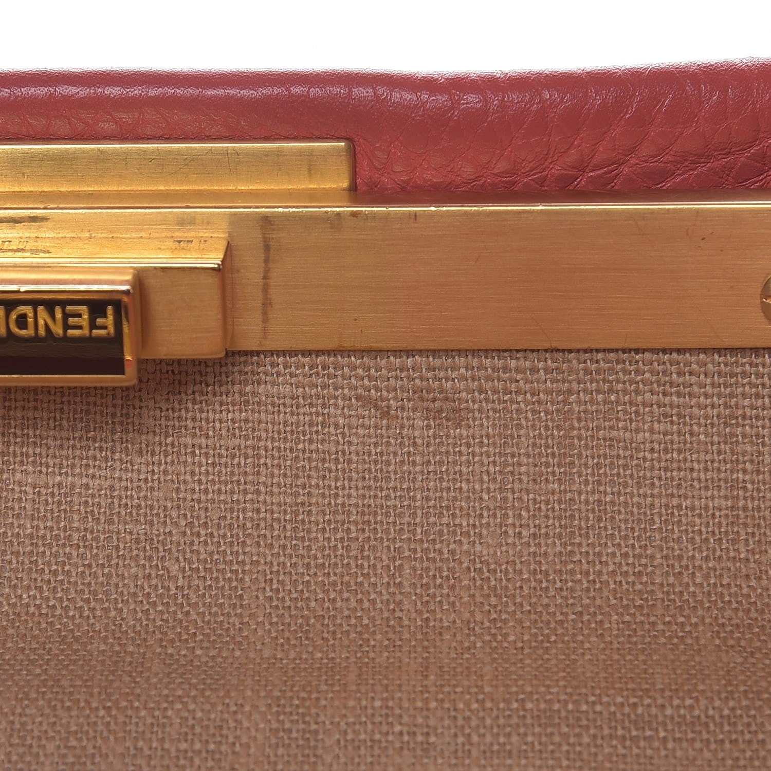 Fendi Cuoio Romano Selleria Large Peekaboo Iconic Satchel Coral 10 of 15