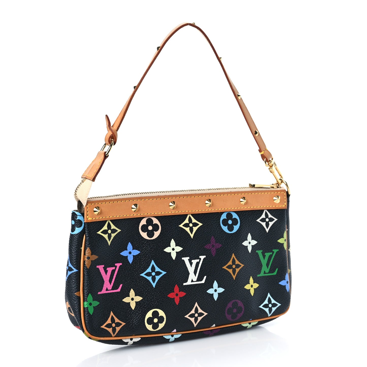Monogram Multicolor Pochette Accessories Black
