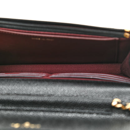 Chanel Caviar Quilted Wallet On Chain WOC Black 4 of 9