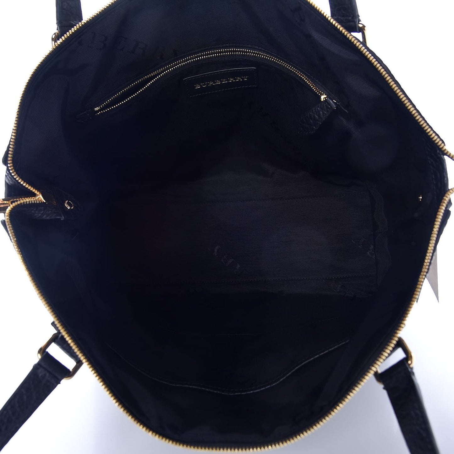 Signature Grain Calfskin Medium Welburn Tote Black