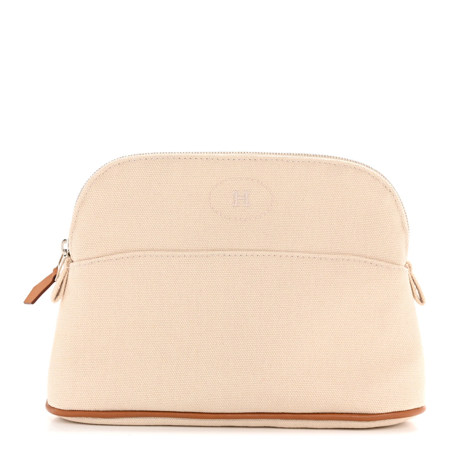 Cotton Canvas Mini Bolide Travel Cosmetic Pouch Naturel