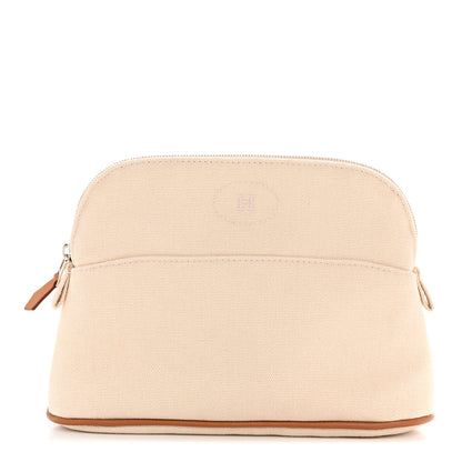 Hermes Cotton Canvas Mini Bolide Travel Cosmetic Pouch Naturel 1 of 7