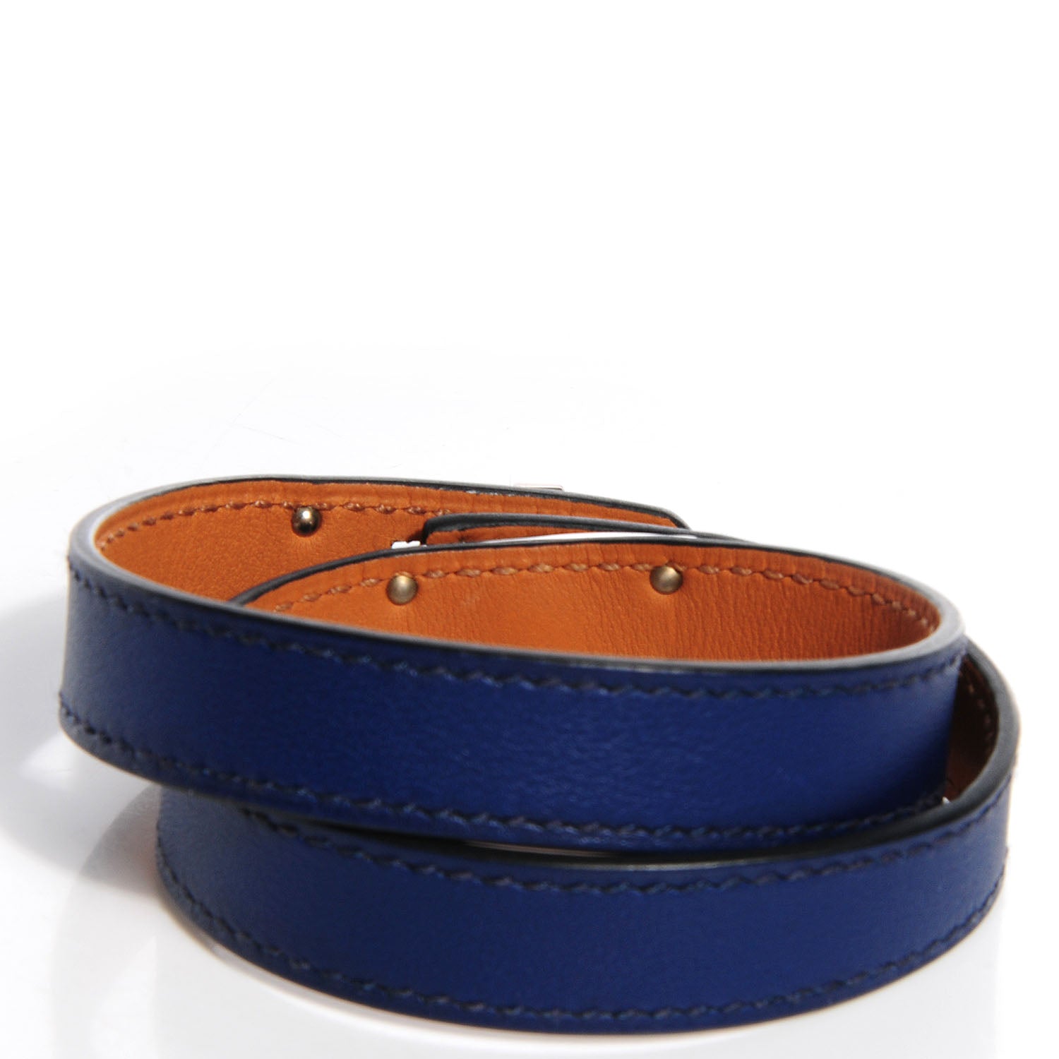Hermes Swift Kelly Double Tour Bracelet Small Bleu Saphir 3 of 8
