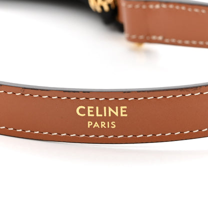 Celine Canvas Calfskin Mini Ava Triomphe Shoulder Bag Tan 6 of 10