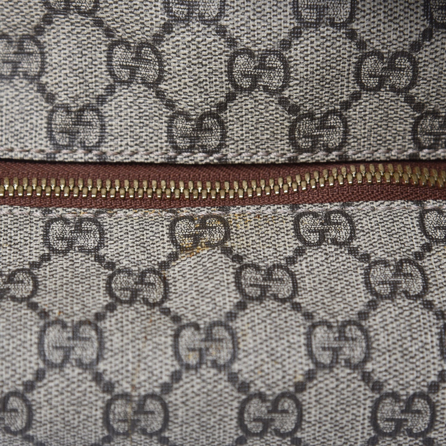 GG Supreme Monogram Large Linea A Hobo Light Brown