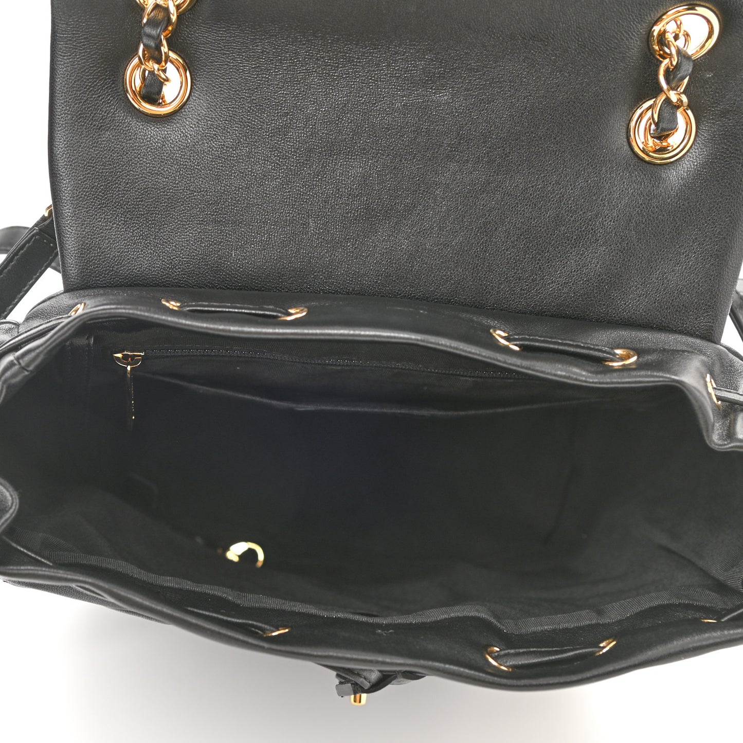 Lambskin Quilted Large Urban Spirit Backpack Black