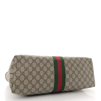 Gucci GG Supreme Monogram Medium Ophidia Shopping Tote Brown 4 of 13