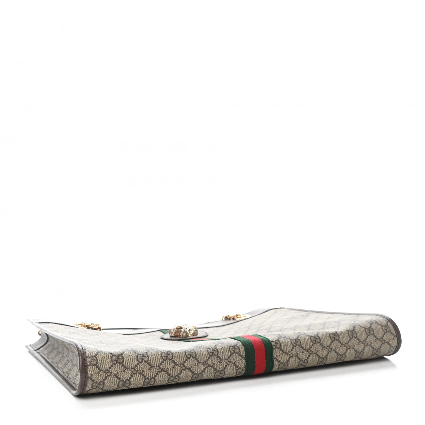 GG Supreme Monogram Large Rajah Chain Tote Beige New Acero