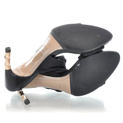 Gucci Plisse Stretch Heels 7.5 Black 6 of 7