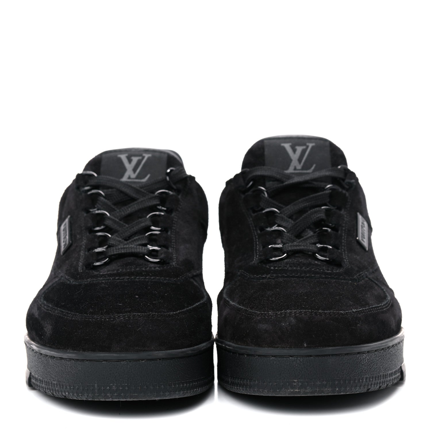 Louis Vuitton Suede Mens LV Trainer Sneakers 8 Black 2 of 11