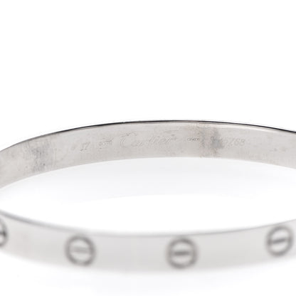 Cartier 18K White Gold LOVE Bracelet 17 6 of 7