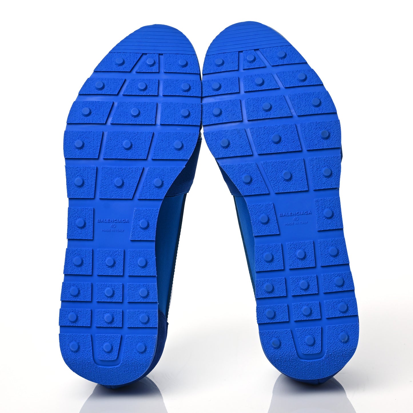 Mesh Calfskin Neoprene Suede Mens Race Runner Sneakers 40 Bleu