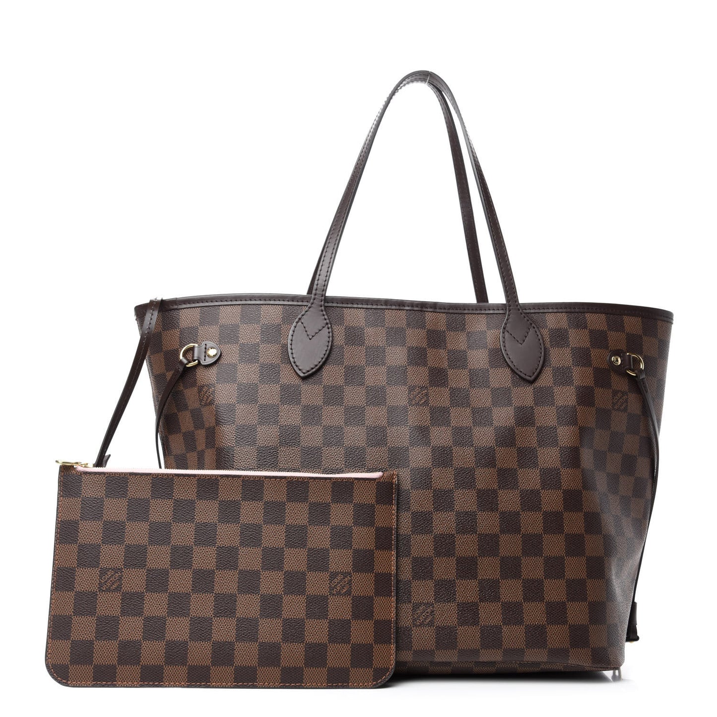 Damier Ebene Neo Neverfull MM Rose Ballerine