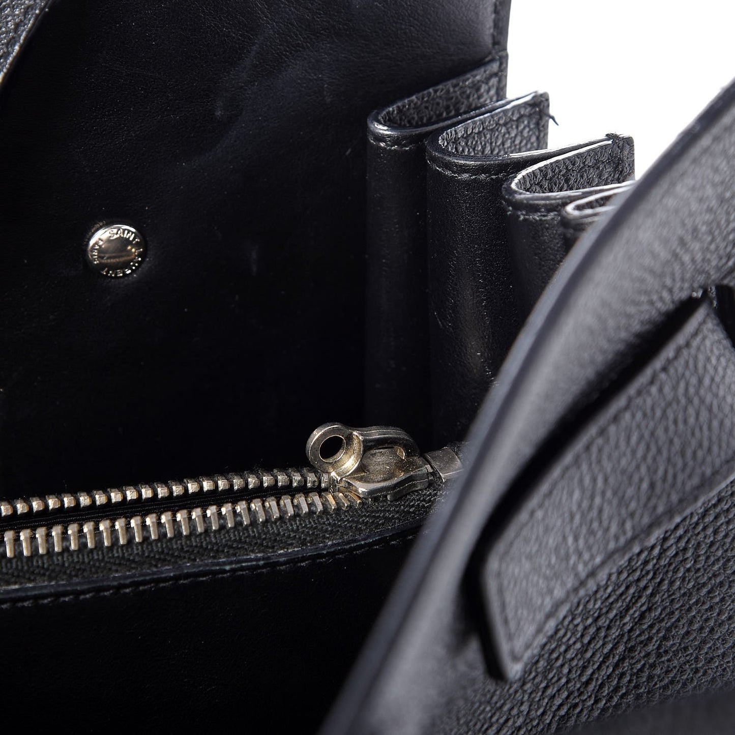 Grained Calfskin Small Sac De Jour Black