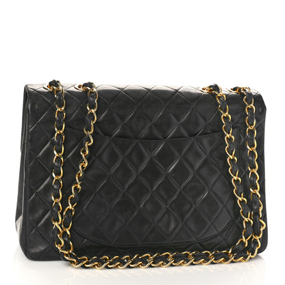 Chanel Lambskin Quilted XL Jumbo Single Flap Black 3 of 14