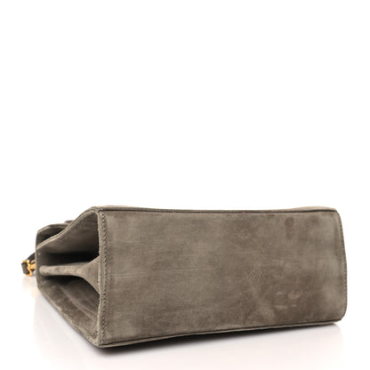 Salvatore Ferragamo Suede Gancini 2-Way Top Handle Bag Taupe 4 of 11