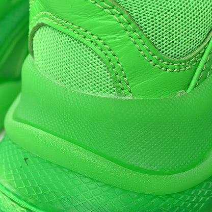 Balenciaga Fabric Mesh Clear Sole Womens Triple S Sneakers 37 Fluo Green 9 of 9