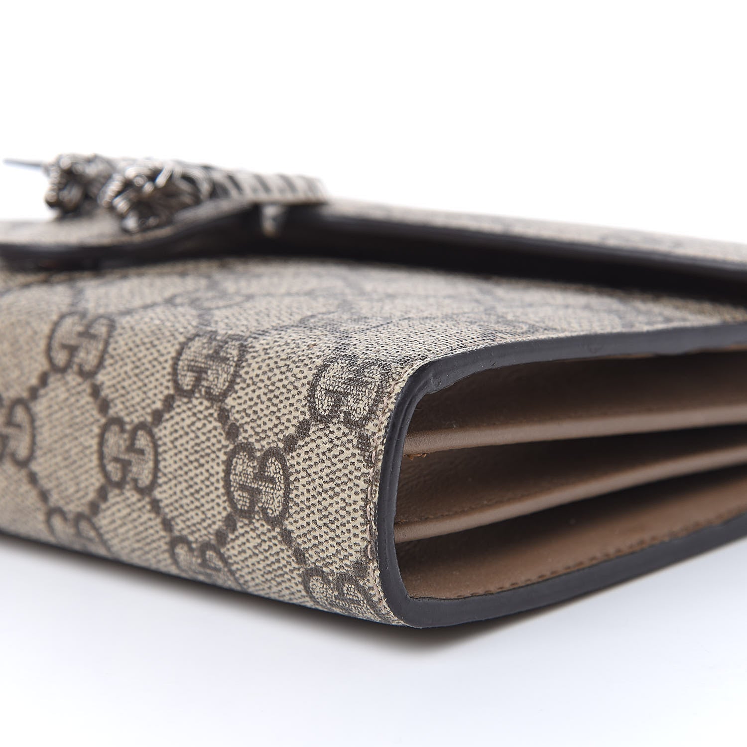 Gucci GG Supreme Monogram Mini Dionysus Chain Wallet Beige Taupe 9 of 12