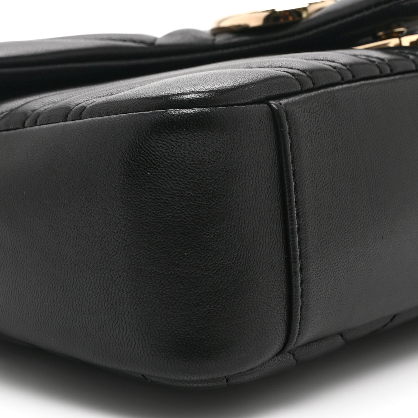 Lambskin Matelasse Medium GG Marmont Shoulder Bag Black