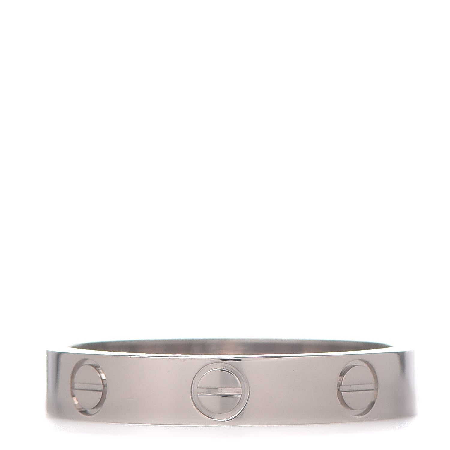 Cartier 18K White Gold 3.5mm LOVE Wedding Band Ring 55 7.25 3 of 5
