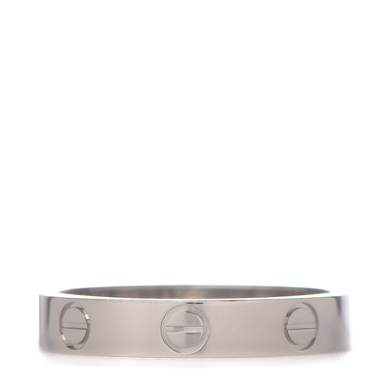 Cartier 18K White Gold 3.5mm LOVE Wedding Band Ring 55 7.25 3 of 5