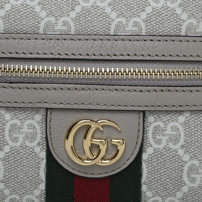 Gucci GG Supreme Monogram Textured Calfskin Web Mini Ophidia Shoulder Bag Beige Mystic White Oatmeal 7 of 9