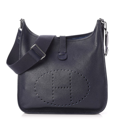 Hermes Taurillon Clemence Evelyne III GM Bleu Saphir 1 of 7