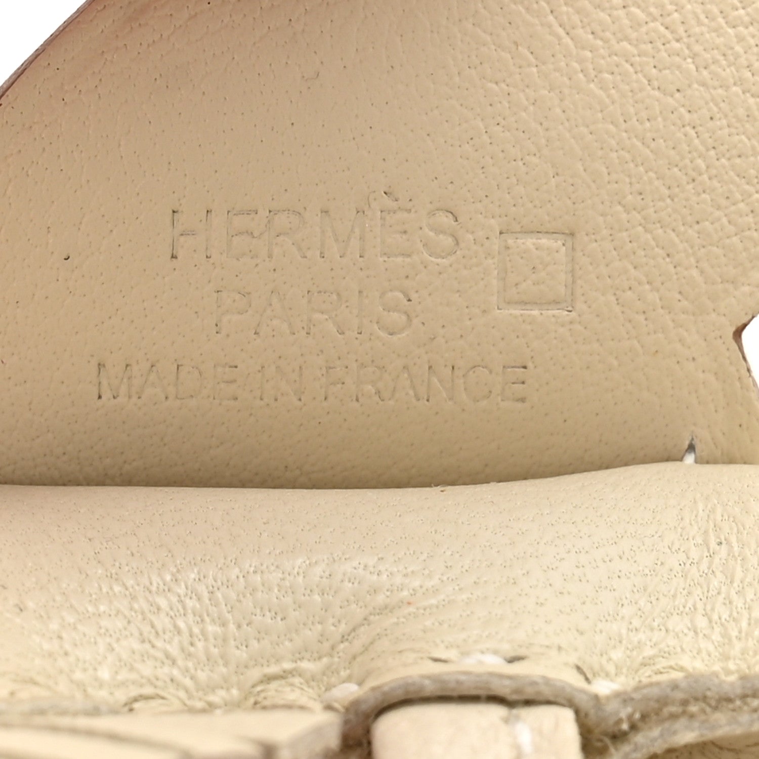 Hermes Milo Lambskin Matte Alligator Touch Grigri Rodeo Pegase Horse Bag Charm PM Craie Nata Beton 3 of 5