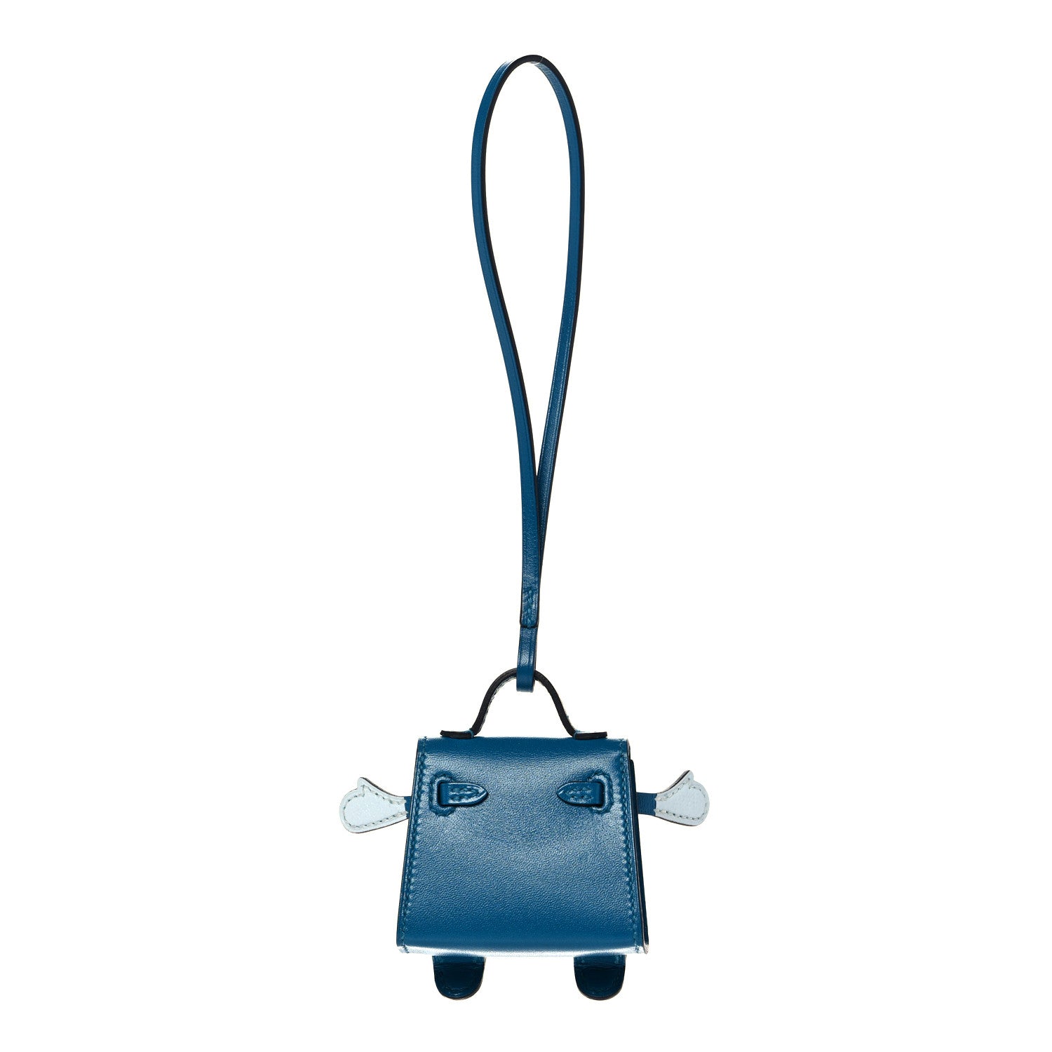 Hermes Tadelakt Chevre Mysore Kelly Quelle Idole Bag Charm Bleu Izmir Jaune Bourgeon Bleu Brume Vert Bosphore 3 of 5