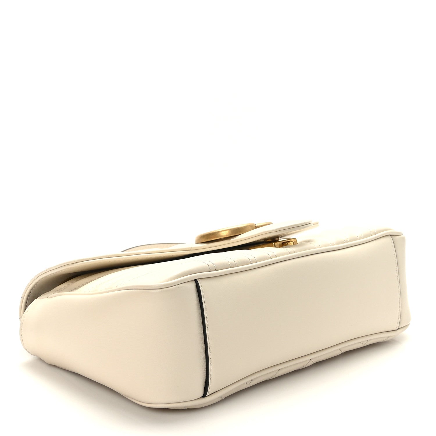 Gucci Calfskin Matelasse Small GG Marmont Shoulder Bag White 3 of 8