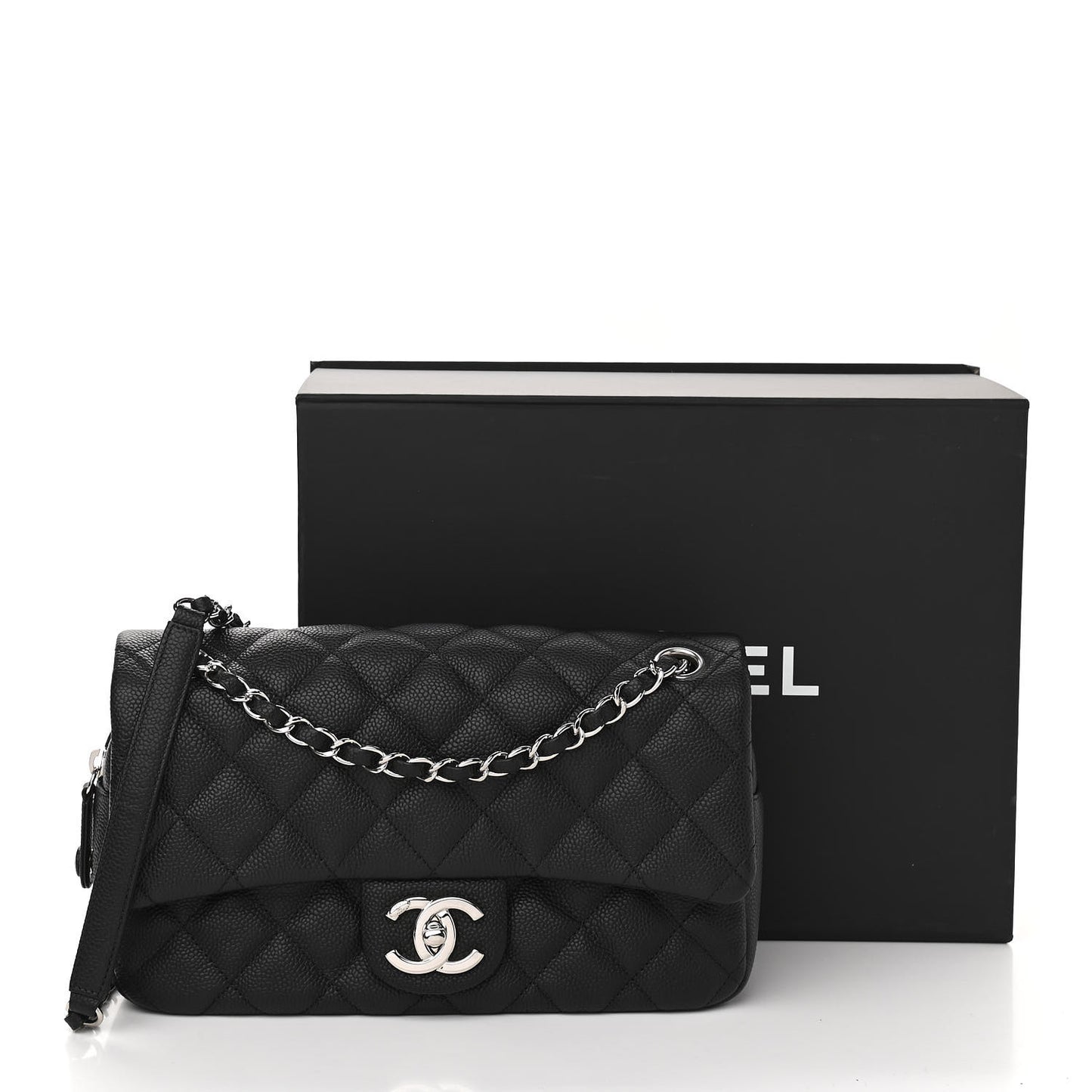 Caviar Quilted Medium Easy Flap Black