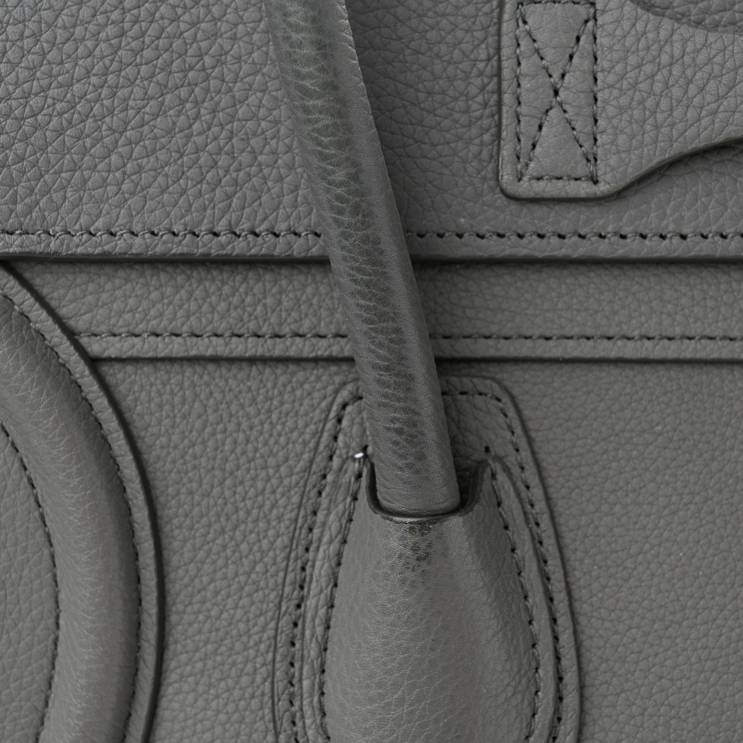 Baby Drummed Calfskin Micro Luggage Kohl