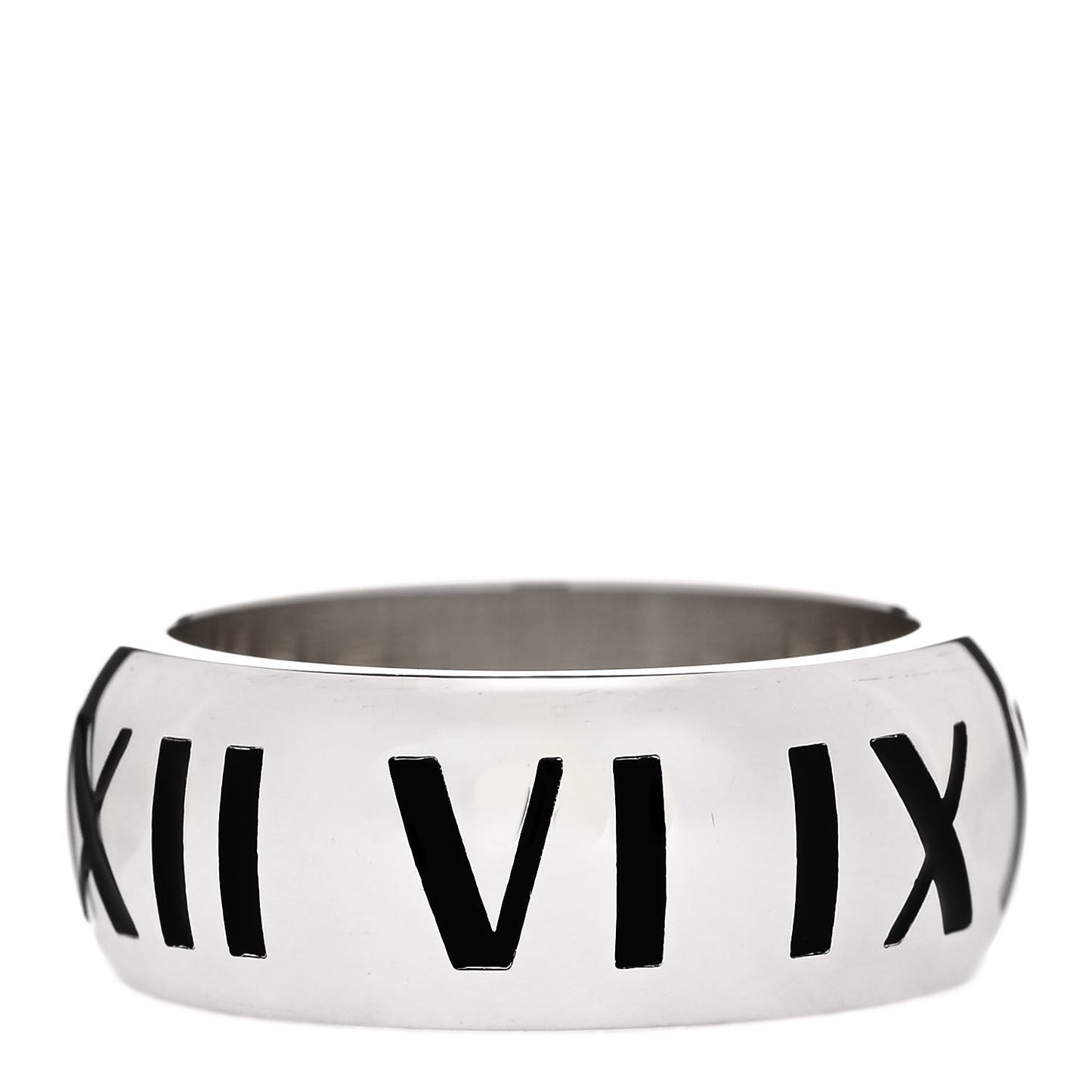 Sterling Silver Resin Atlas Band Ring 52 6 Black
