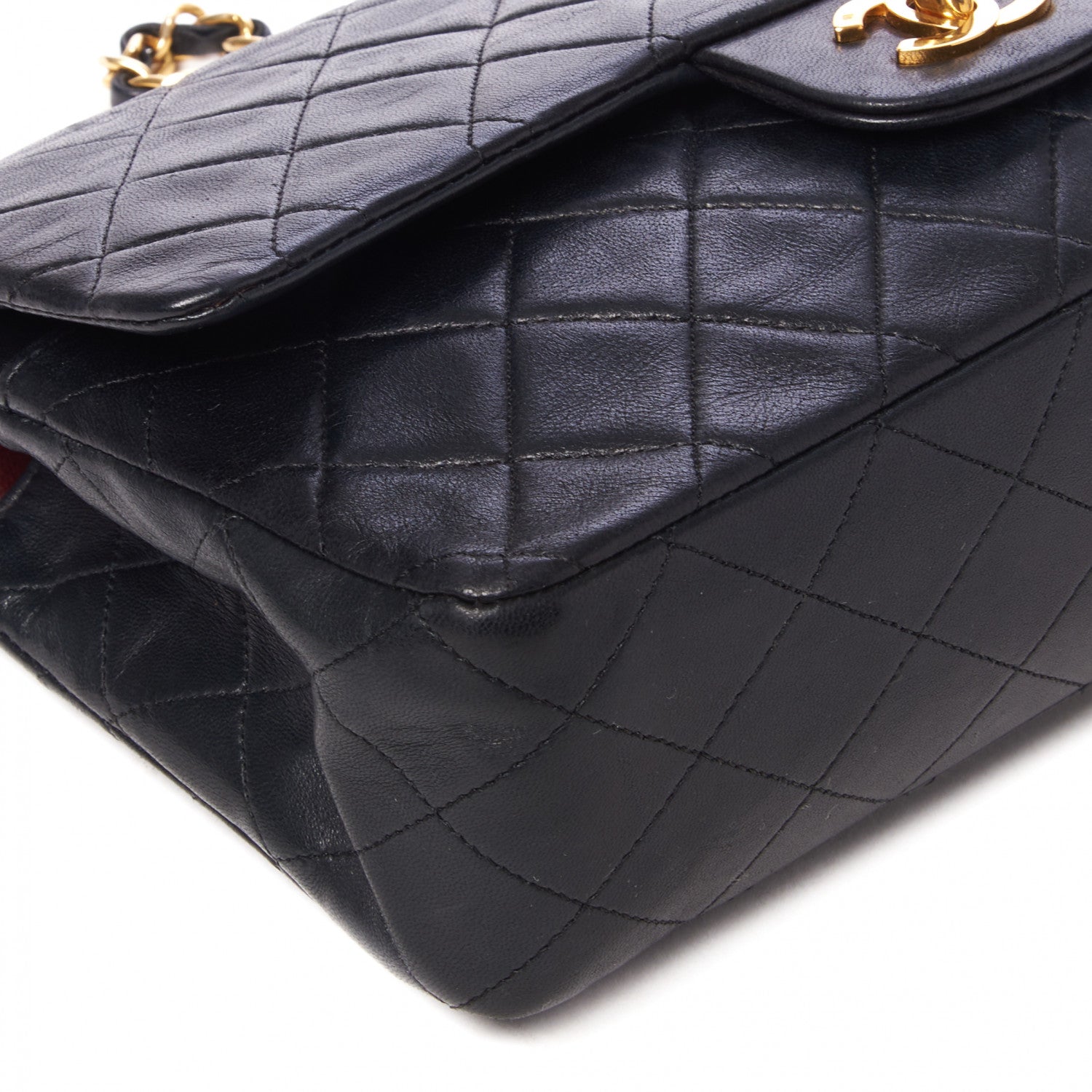 Chanel Lambskin Quilted Medium Double Flap Black 6 of 9