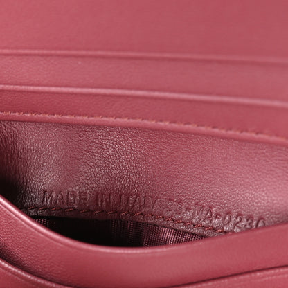Christian Dior Lambskin Cannage Mini Lady Dior Wallet Burgundy 7 of 7