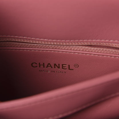 Chanel Lambskin Chevron Quilted Small Trendy CC Dual Handle Flap Bag Light Pink 7 of 10