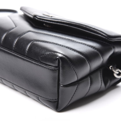 Saint Laurent Calfskin Y Quilted Monogram Toy Loulou Crossbody Bag Black 6 of 11