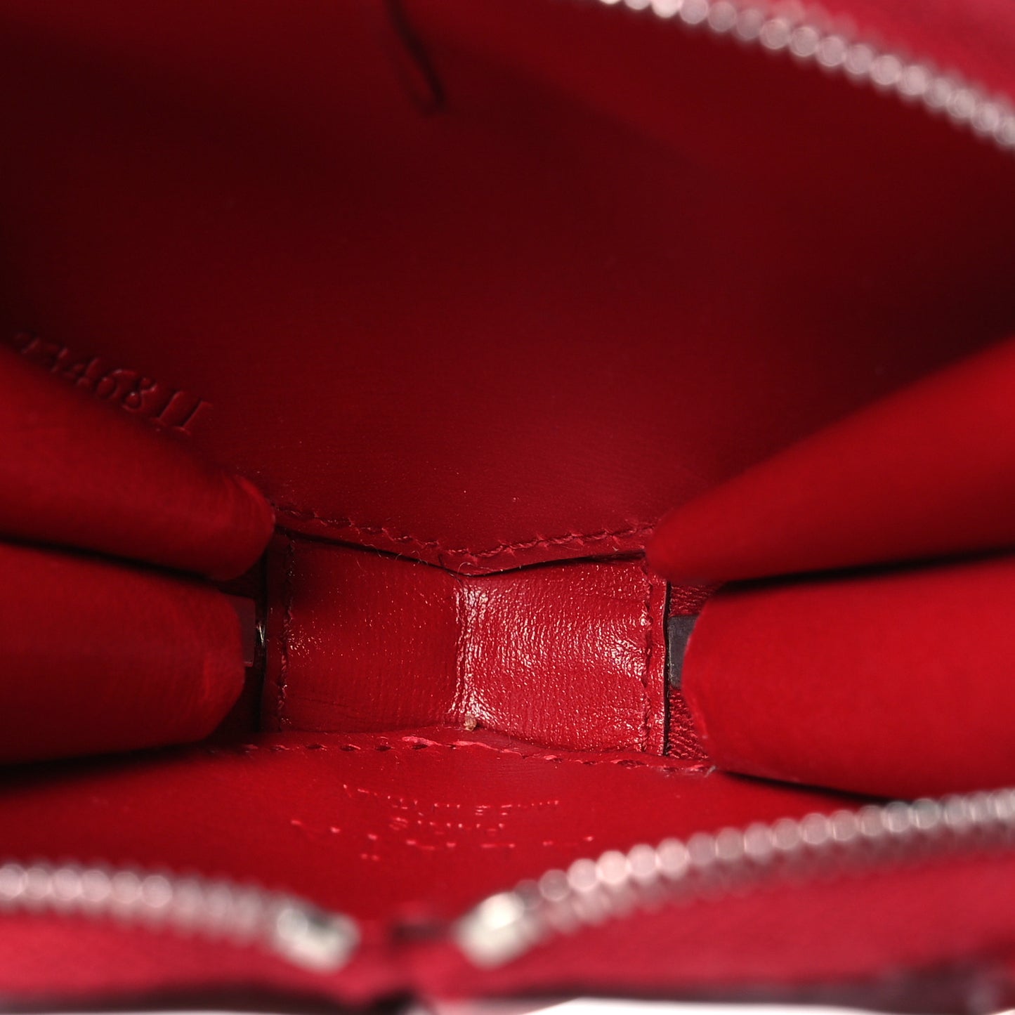 Buffed Calfskin Le Coeur Coin Purse Red