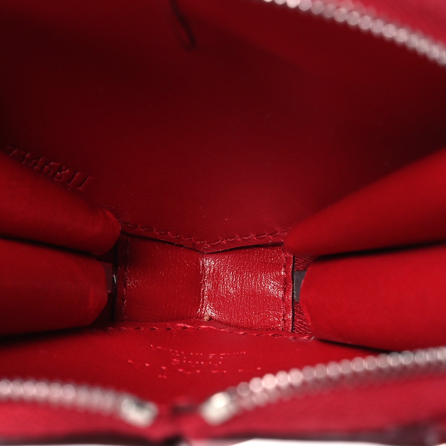 Alaia Buffed Calfskin Le Coeur Coin Purse Red 5 of 7
