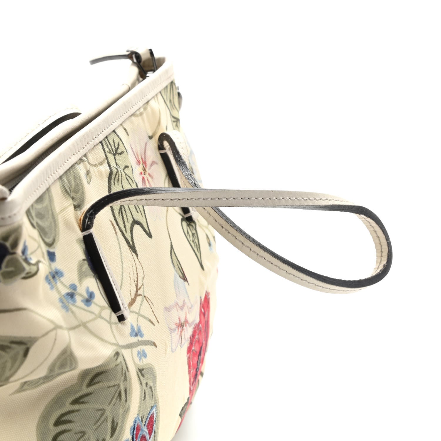Gucci Canvas Flora Knight Small Zippered Tote White 14 of 14